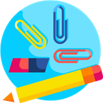 pencil and supplies icon 