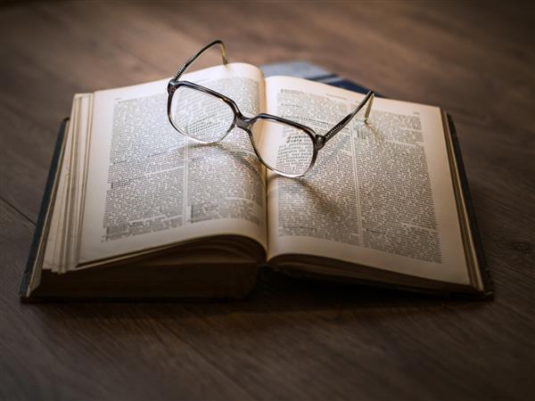 Glasses and a book